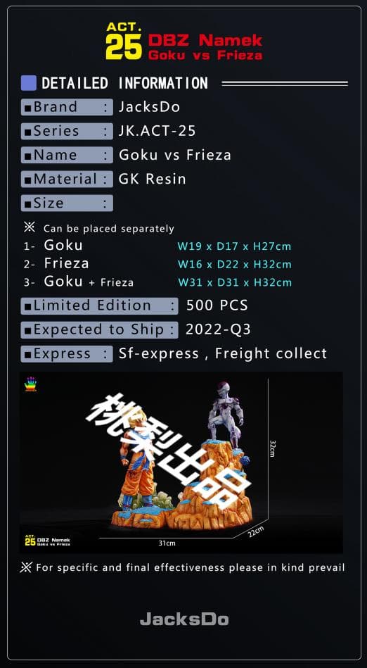 新品未開封『ドラコンボール』 　フリーザ＊　孫悟空　 ガレージキット スタチュー