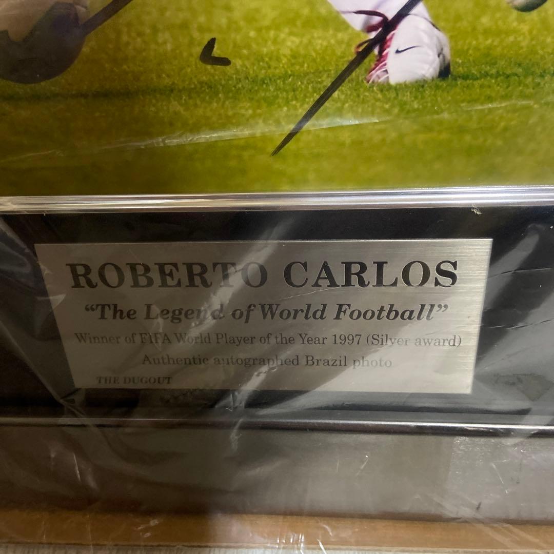 ロベルト・カルロス直筆サイン入りフォト　額入り