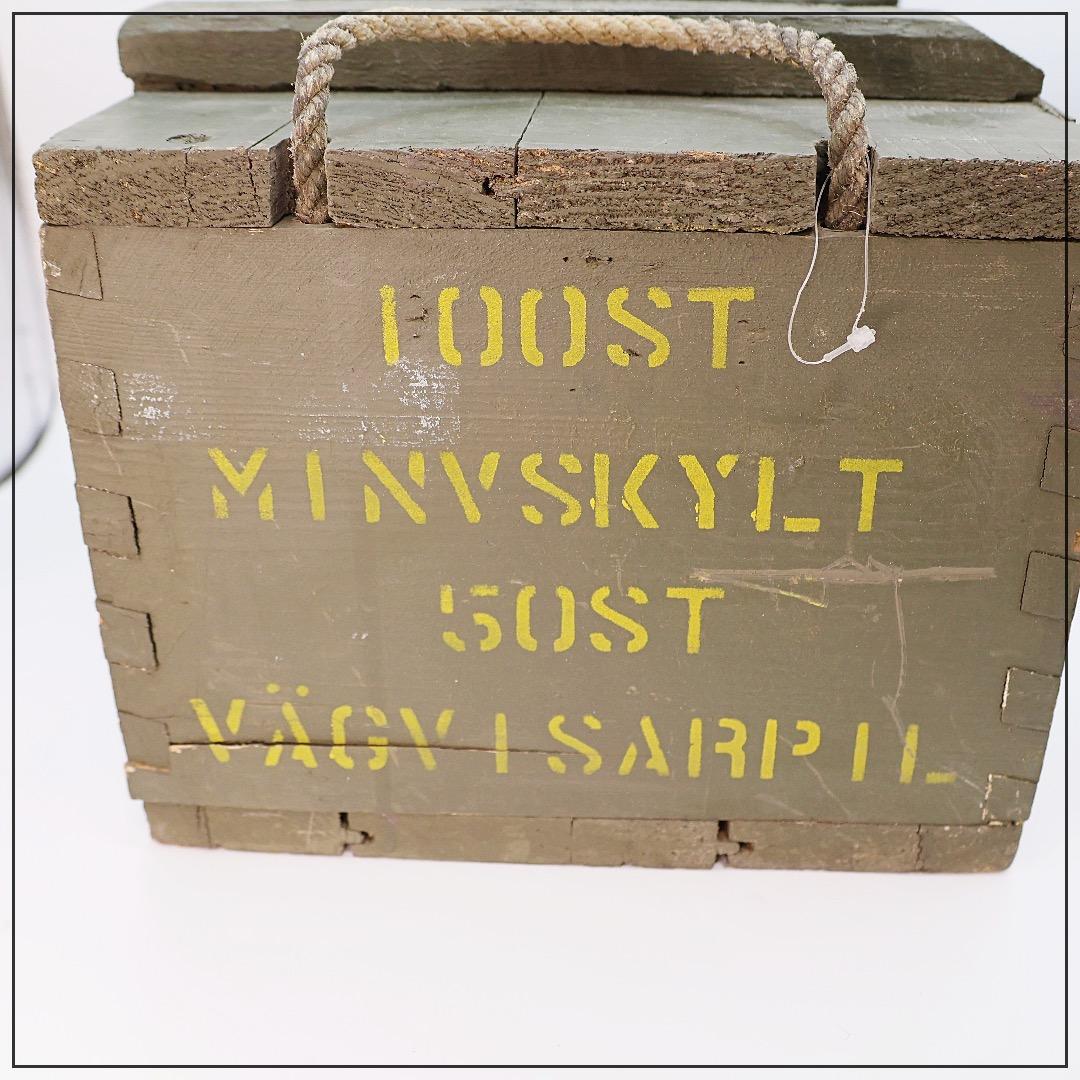 スウェーデン軍｜アンモボックス｜ BX181UN BOX 木箱 収納ケース