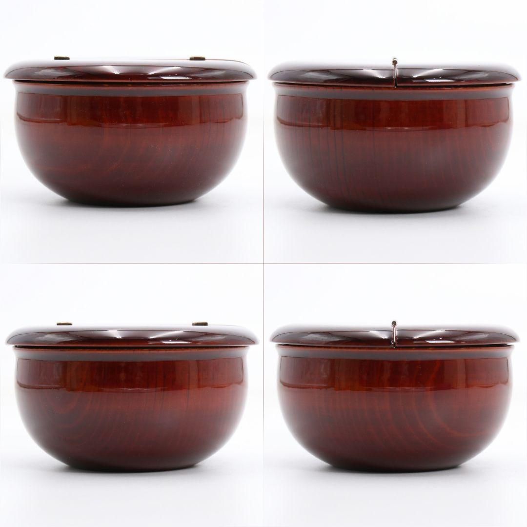 中谷秀斎作 老松 薄茶器 溜真塗 山中塗 茶道具 共箱　V986