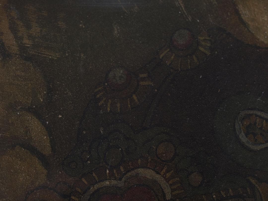 骨董市掘り出し品 中国唐時代　敦煌莫高窟壁画 彩絵AK1947A7-2