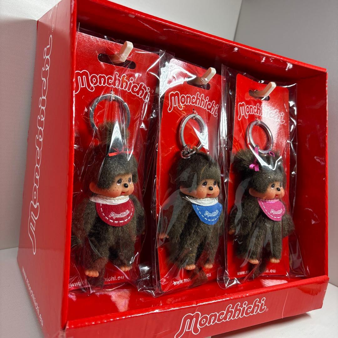 EU限定 2018年 モンチッチ キーホルダー 計3個&ディスプレイボックス付き