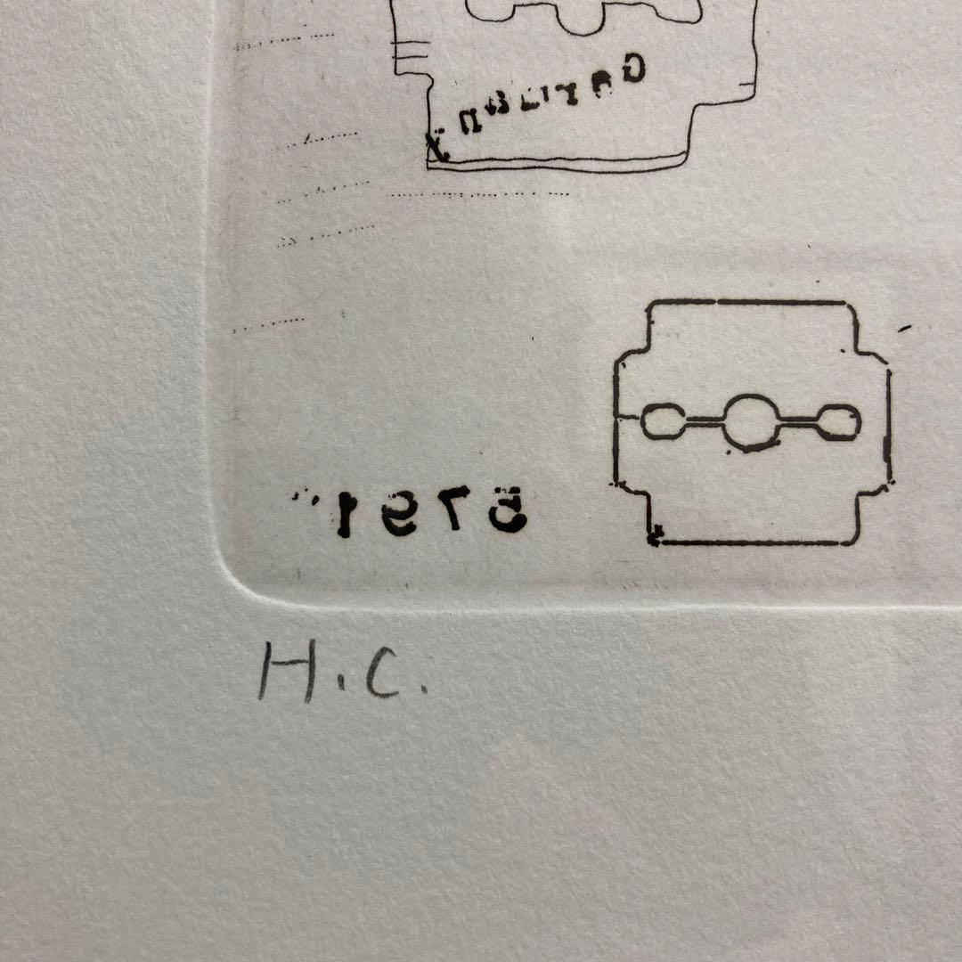 【真作】山本容子「Mama's」大判エッチング 直筆サイン 版画 絵画