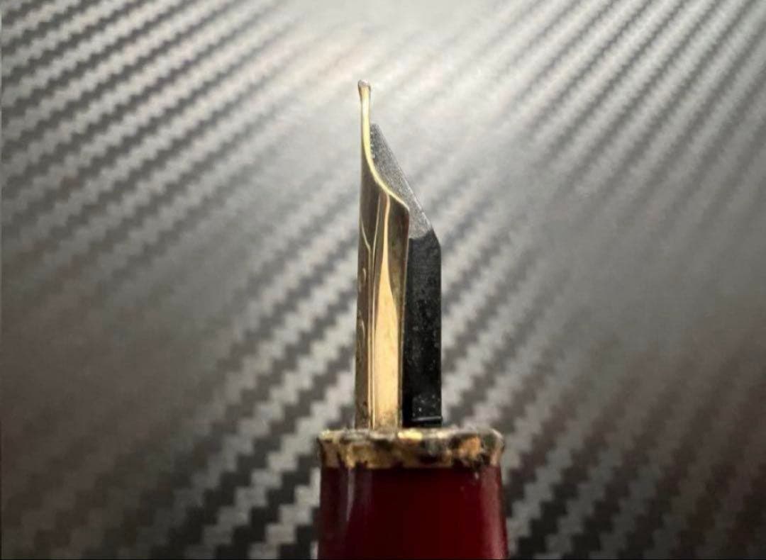 モンブラン 万年筆 マイスターシュテュック 144 F 細字 ボルドー 全金