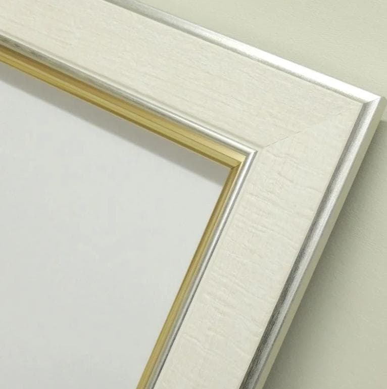 アクリル画　原画　「ストックの咲く丘」額縁付　F4サイズ　キャンバス