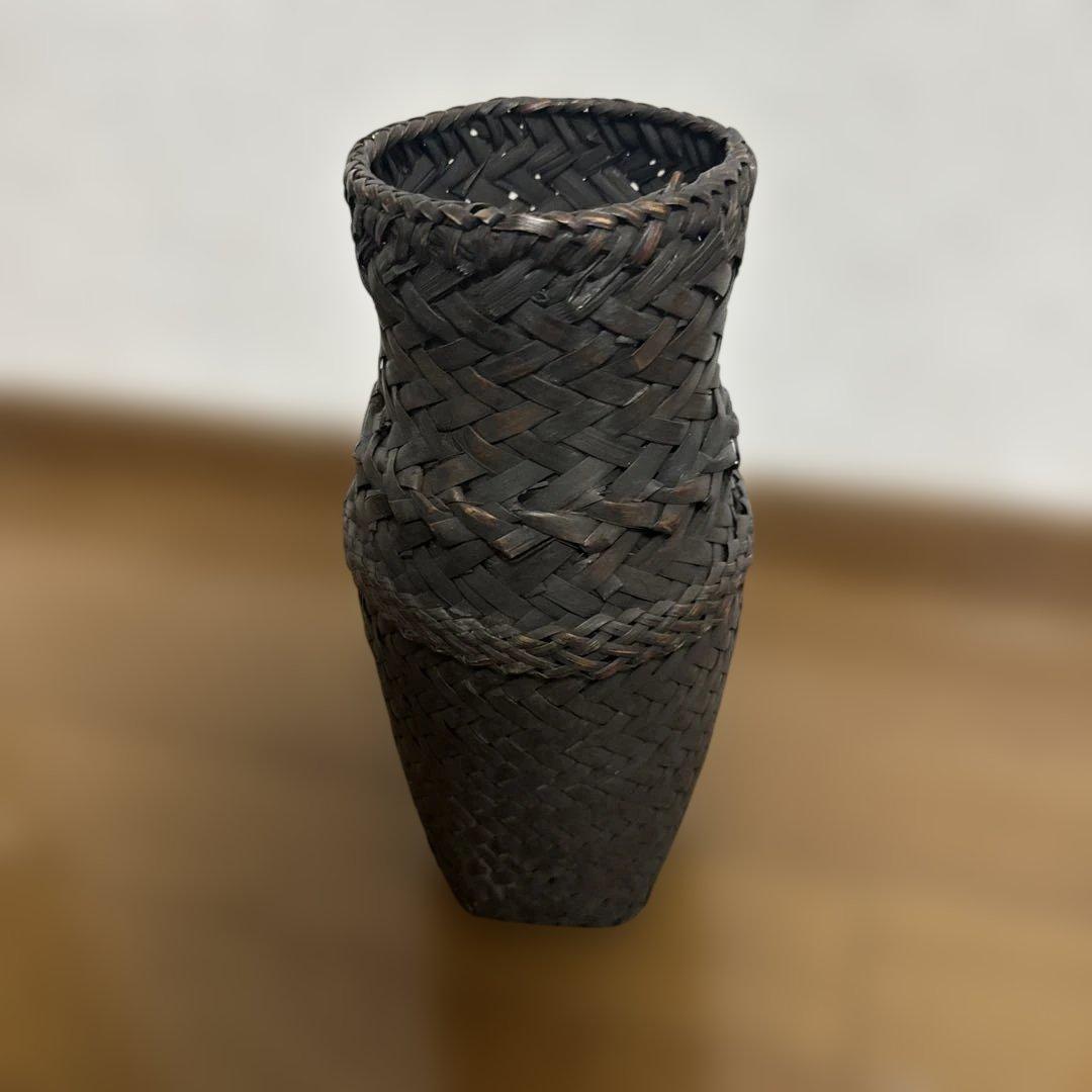 花籠 竹籠 竹カゴ ビンテージ アンティーク 竹工芸 工芸品 茶道具 花道具