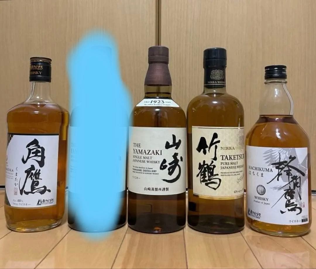 新品未開封　ジャパニーズウイスキー山崎、竹鶴など４本セット