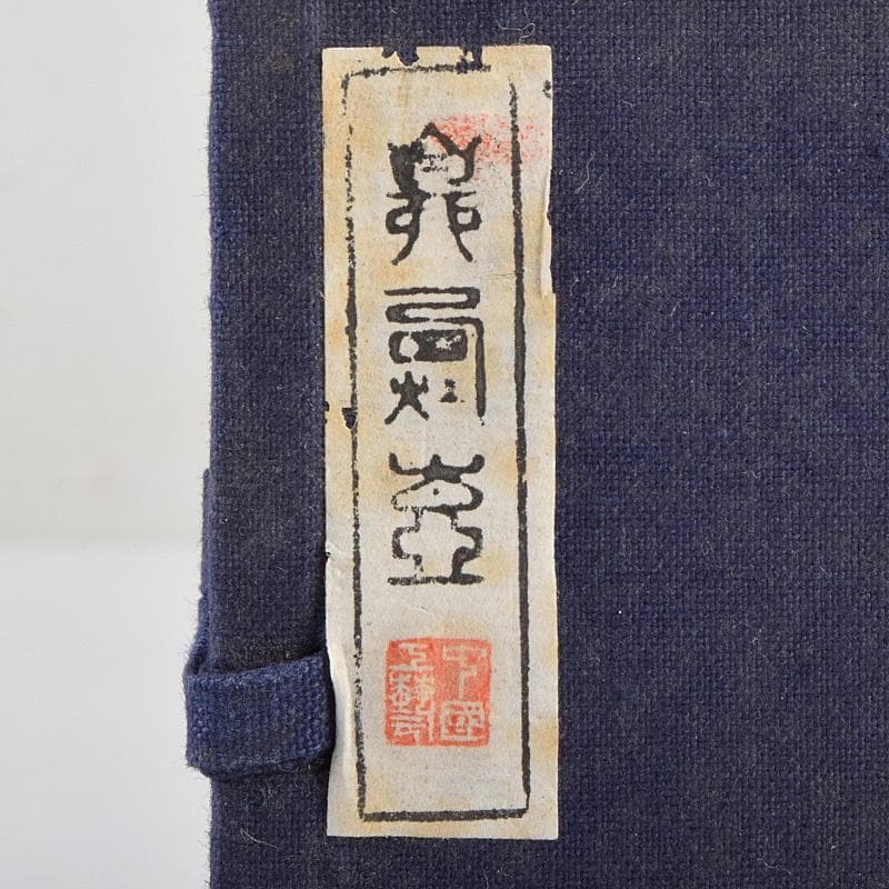 中国　牛角製　玉石螺鈿装飾　漢詩刻　鼻煙壷　木製台付　M　9430