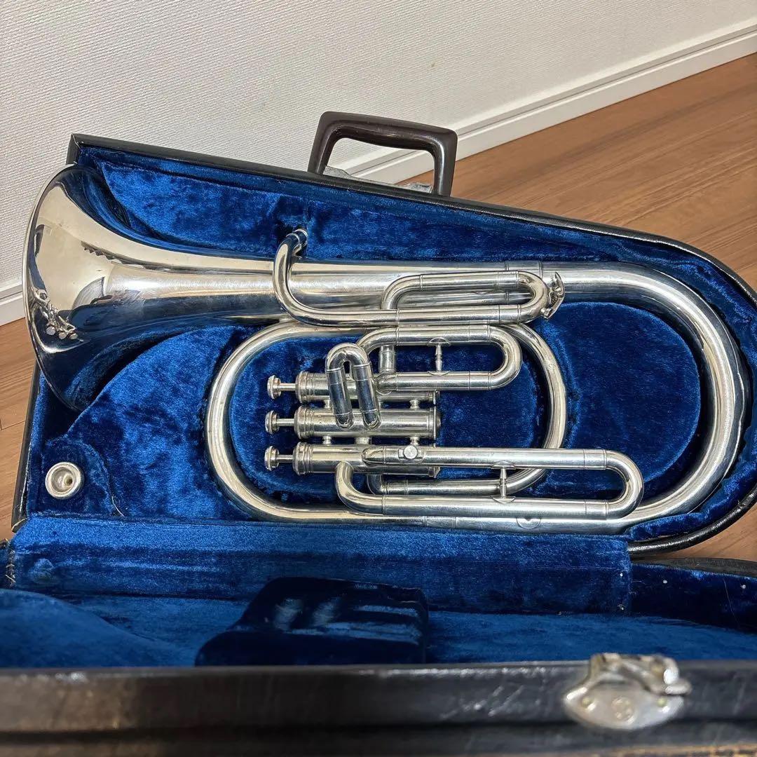 YAMAHAマウスピース テナーホーン 現状品 ケース付 吹奏楽 経年品