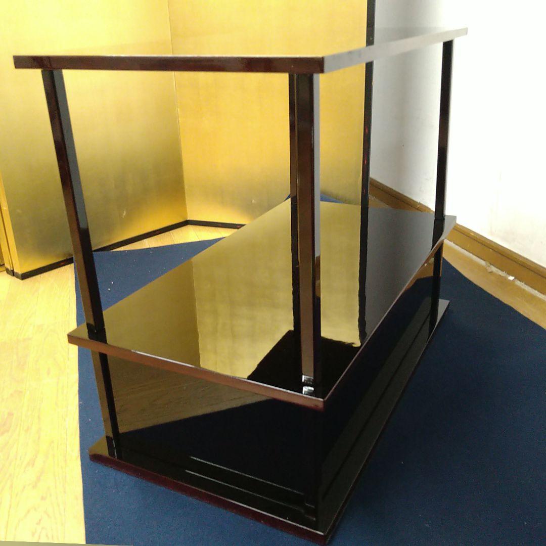 sarrodyAJ44 紹鴎棚 組立式 溜漆塗 専用紙箱 棚物 茶道具 武