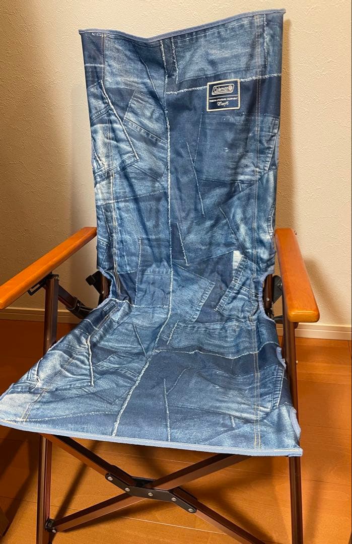 コールマン デニム風 アウトドアチェア 折り畳み式