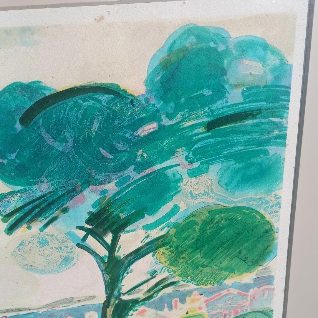 5701）ジル・ゴリチ　リトグラフ　サントロペ湾