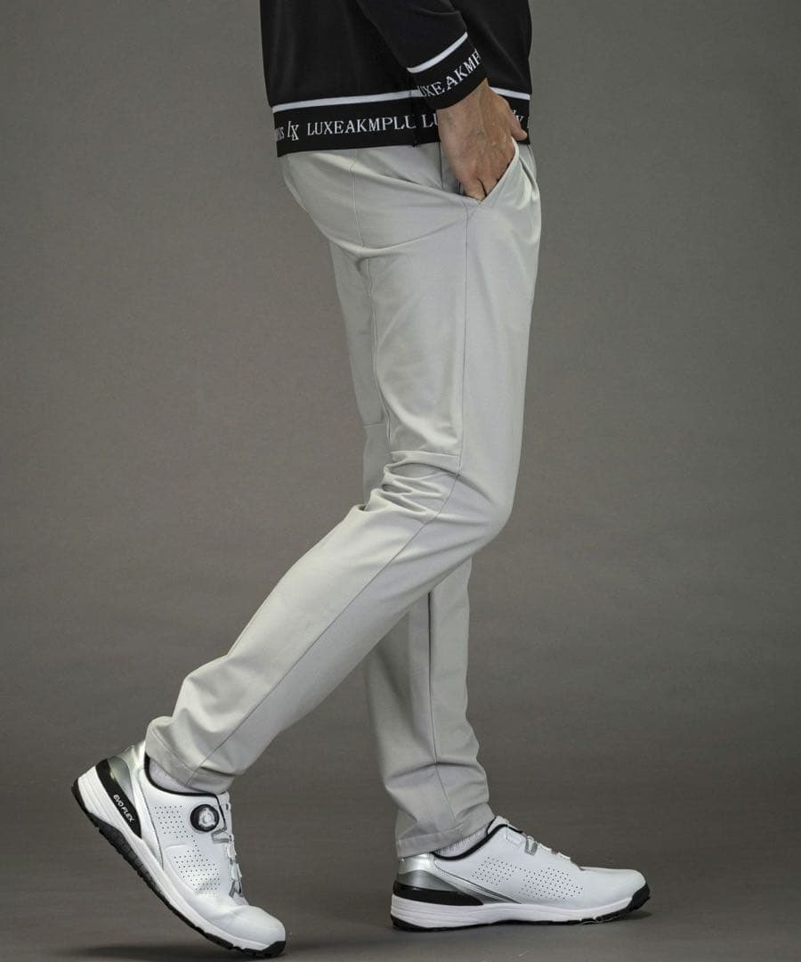 LUXEAKMPLUS スリムフィット グレー パンツ Lサイズ 在庫SALE