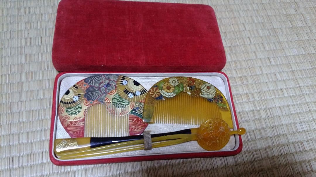 和風デザイン 漆器 かんざしセット