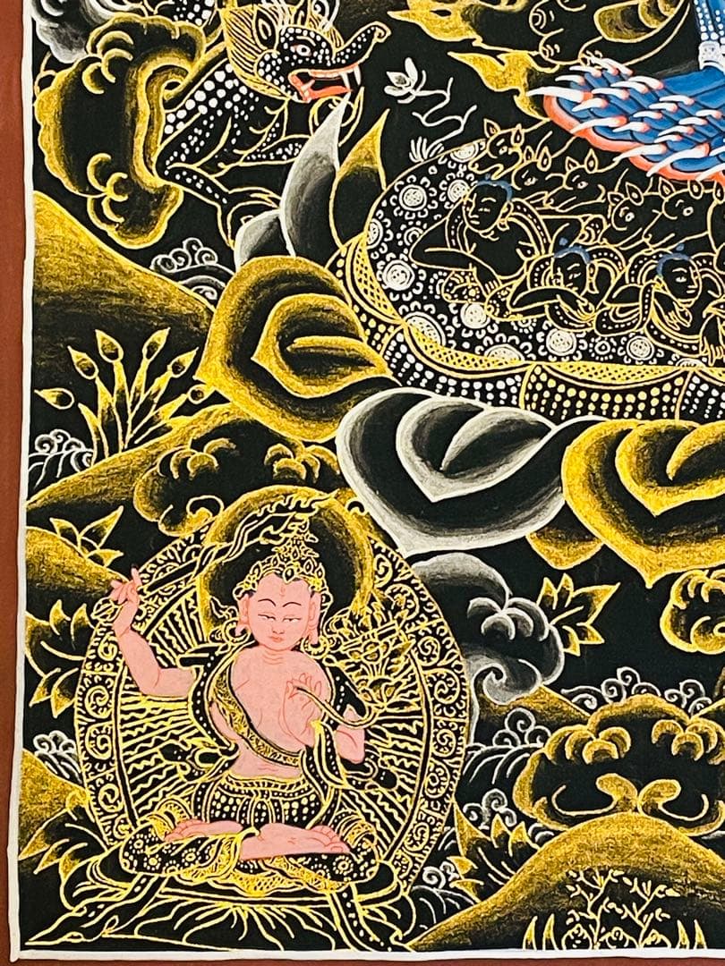 肉筆画 一点物 ヤマーンタカ 歓喜天 大威徳明王 曼荼羅 タンカ