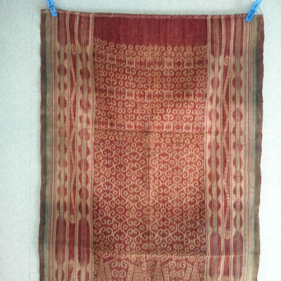 ボルネオ島（カリマンタン島）イバンダヤク族 イカット 手紡ぎ 古布 アンティーク