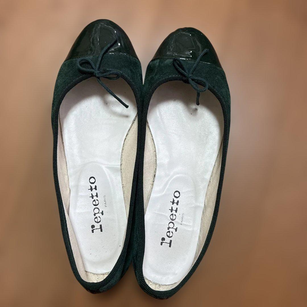 repetto ダークグリーン バレエシューズ　38