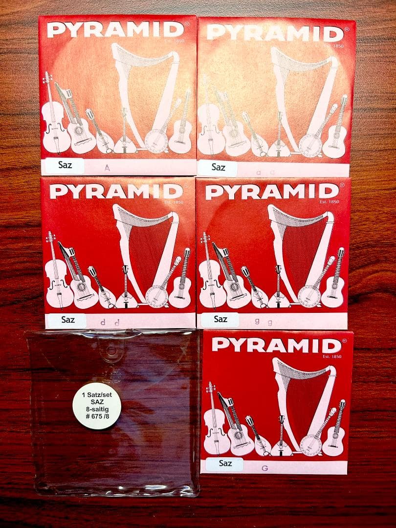 【希少・新品】PYRAMID Saz Strings 8-saitig 5セット
