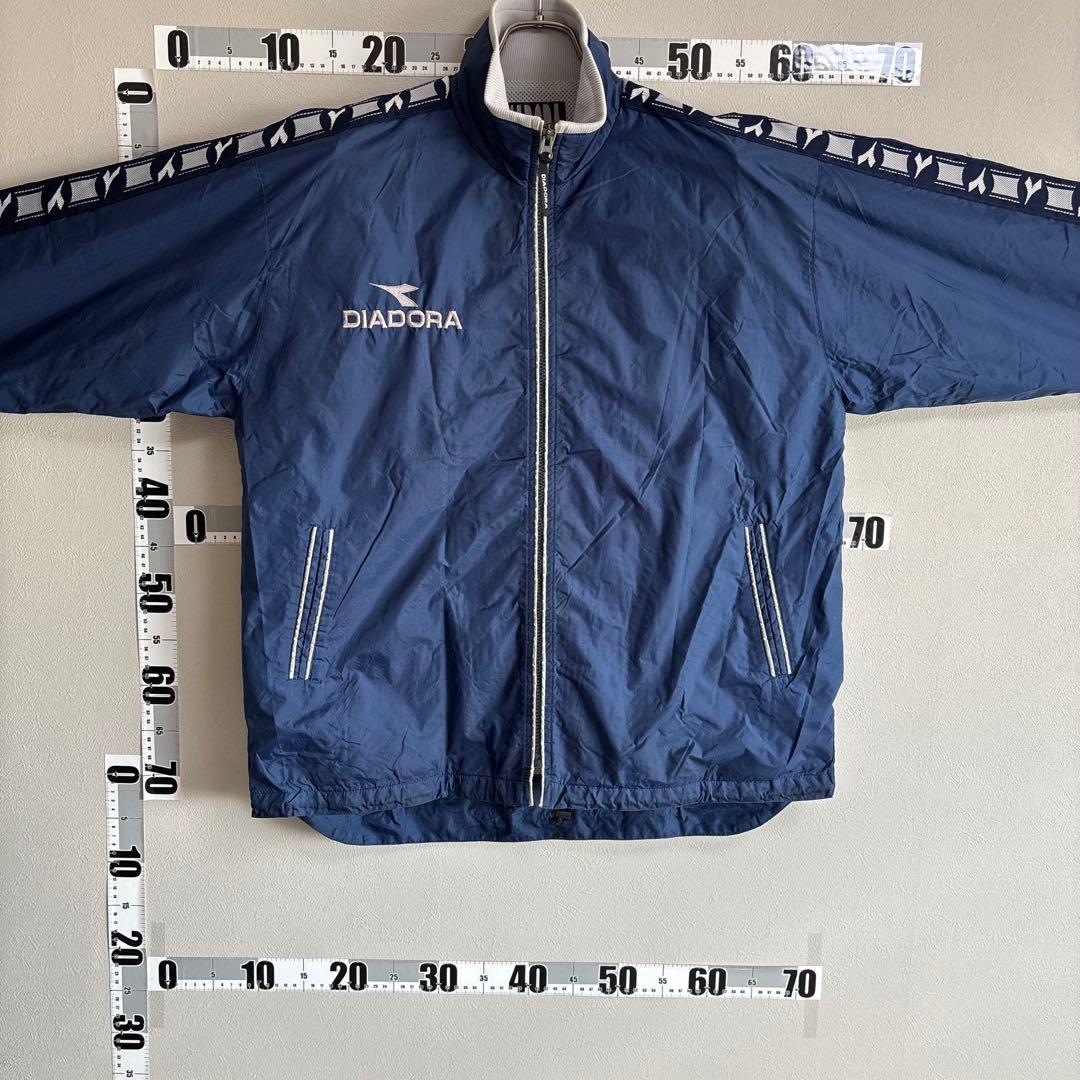 Diadora ディアドラ 上下セットアップ ナイロンジャケット M ネイビー紺