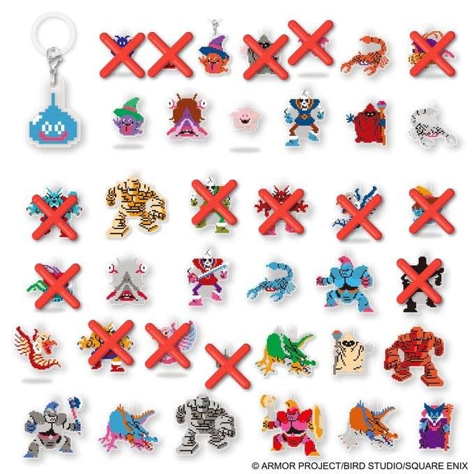 ドラゴンクエスト　めじるしチャーム　ドットモンスター　24種類