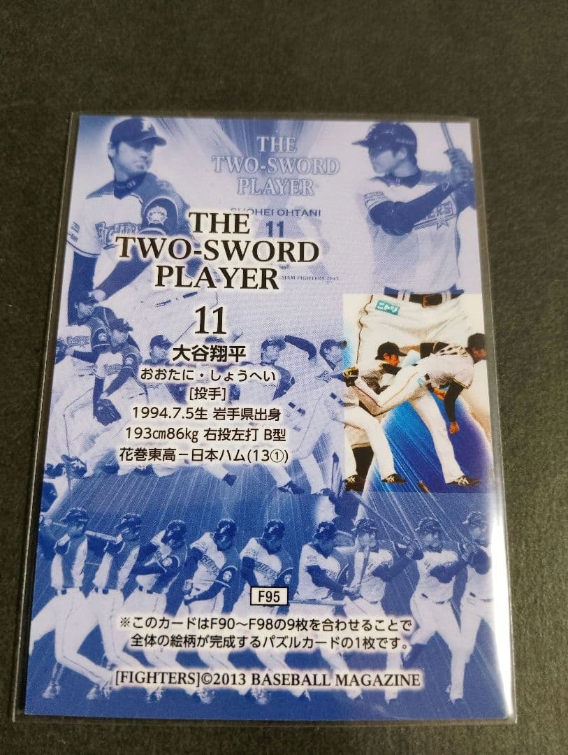 BBM2013 ファイターズリミ　大谷翔平選手　パズルカード9枚セット
