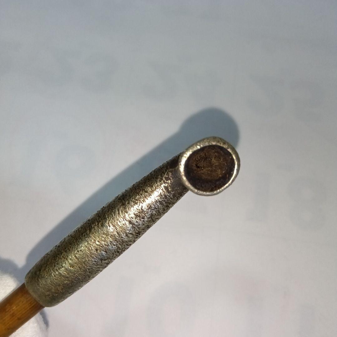 「アンティーク　レトロ」古美術 骨董（村田・保証）刻印 煙管 18㎝