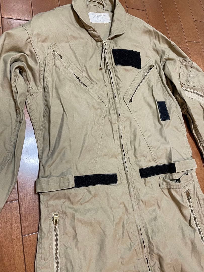 中田商店　米軍ベージュミリタリーつなぎ　カバーオール　フライトスーツ