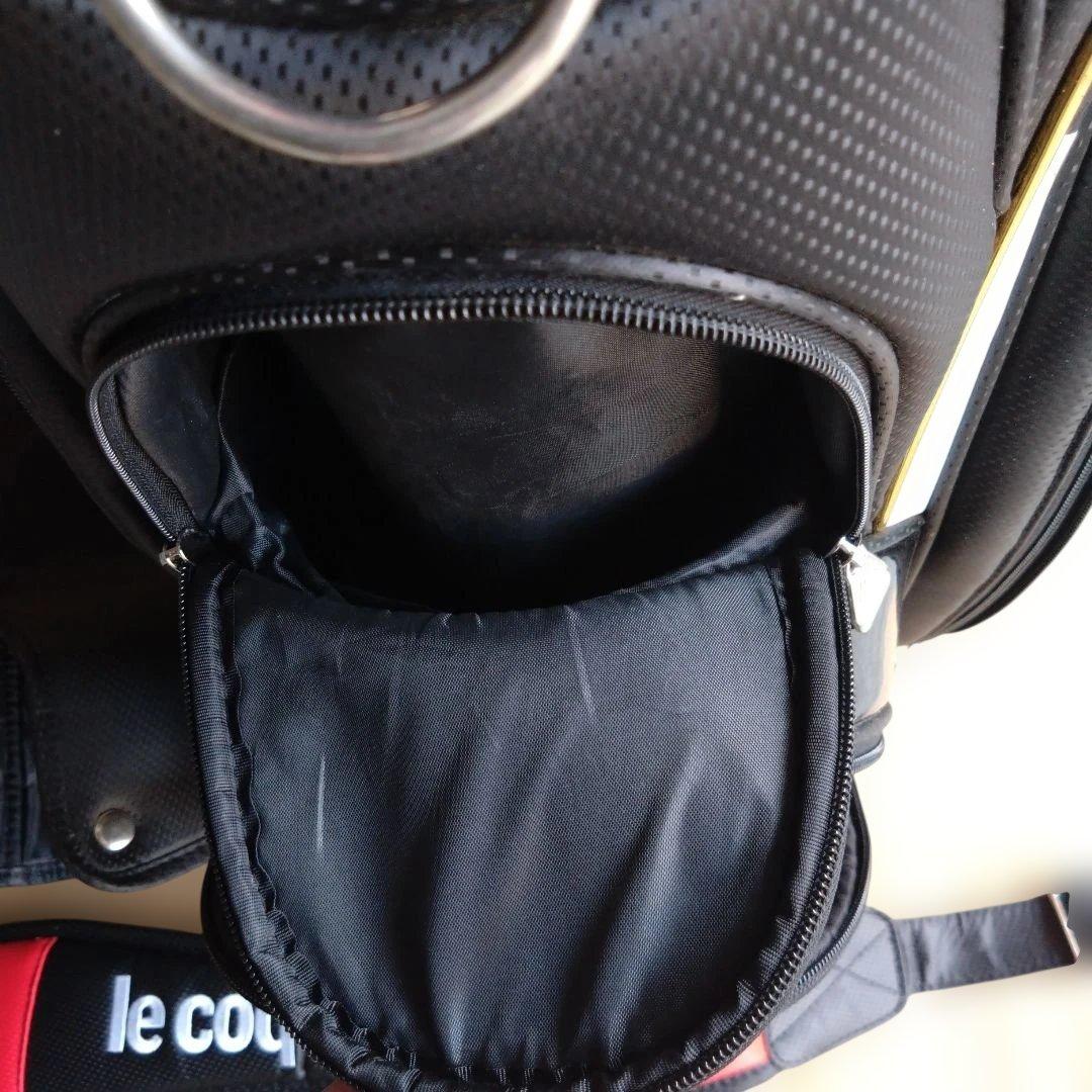 le coq sportif キャディバッグ ブラック/レッド