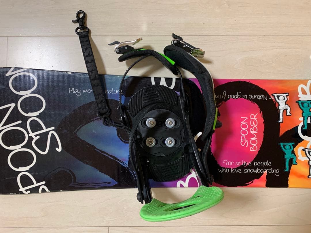 スノーボード　ビンディング　2点セット　SPOON　子供用