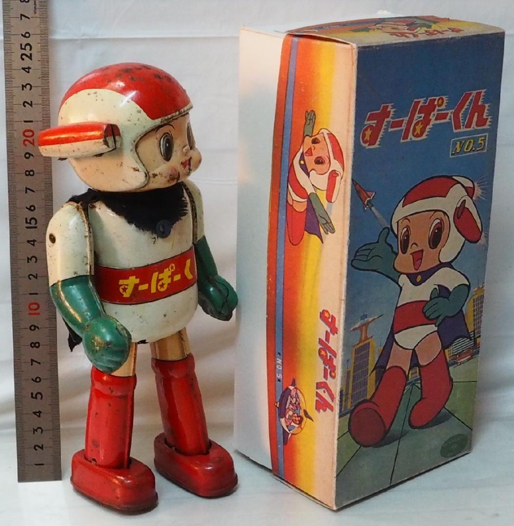 野村【すーぱーくん NO.5】ゼンマイ歩行ロボット ブリキTIN TOY箱コピー
