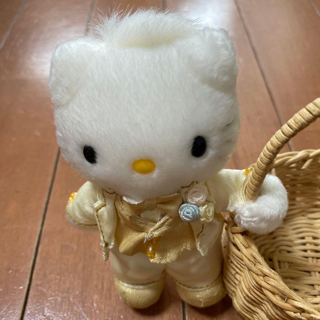 ハローキティ ウェディング ぬいぐるみ ペア バスケット付き 結婚式 サンリオ