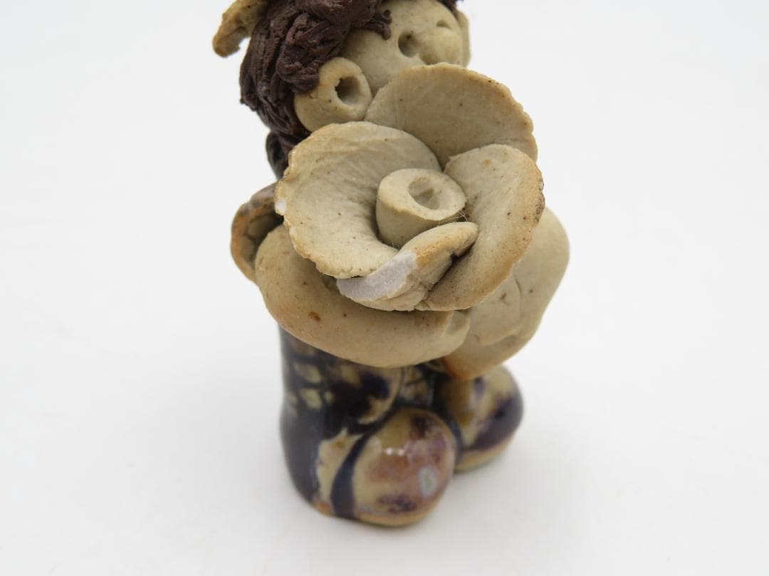 青芳人形 3点セット 陶器人形 森元青芳 砥部焼 オブジェ 置物 インテリア