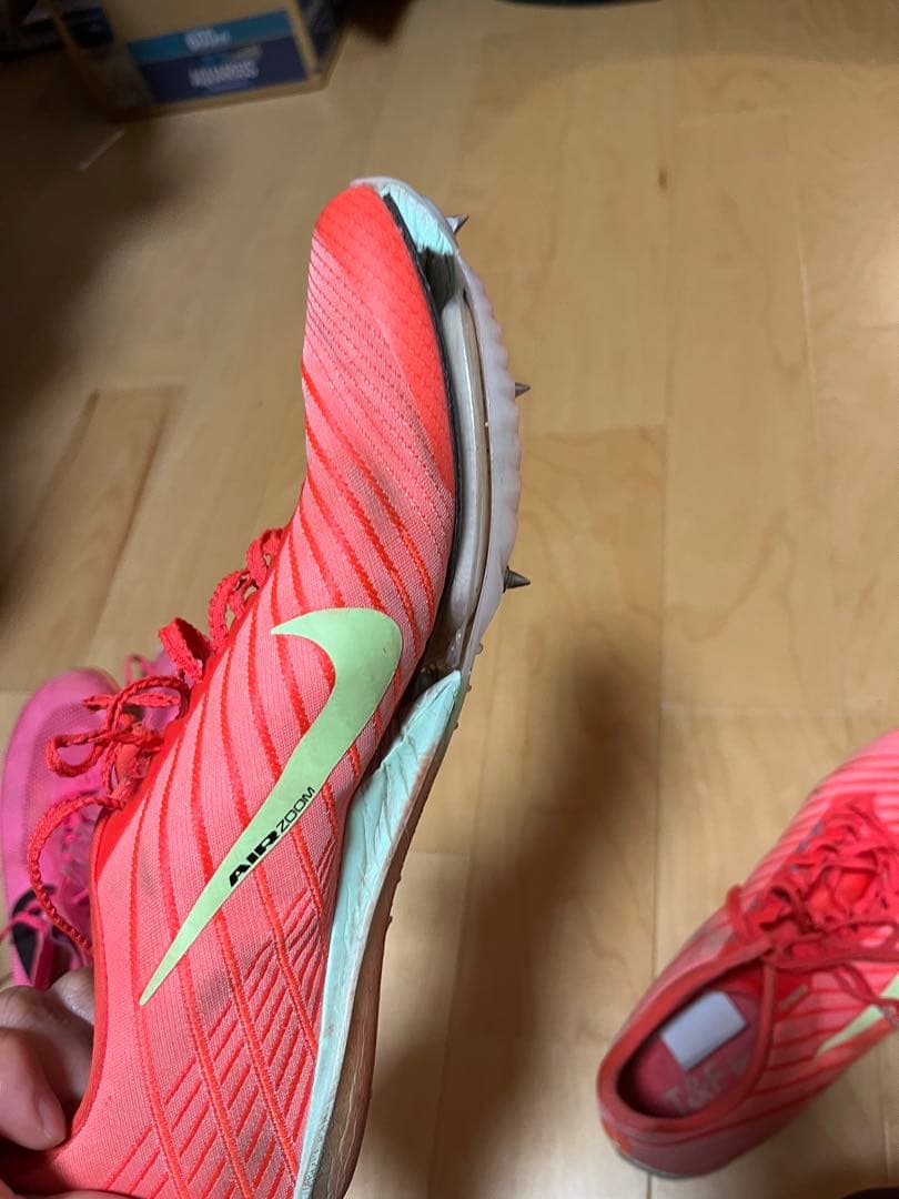 マックスフライ2 陸上競技用スパイクシューズ 赤/緑