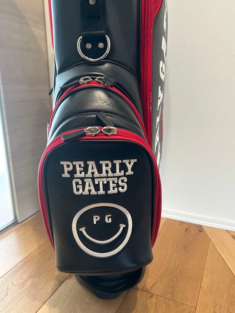 PEARLY GATES キャディバッグ 黒/赤