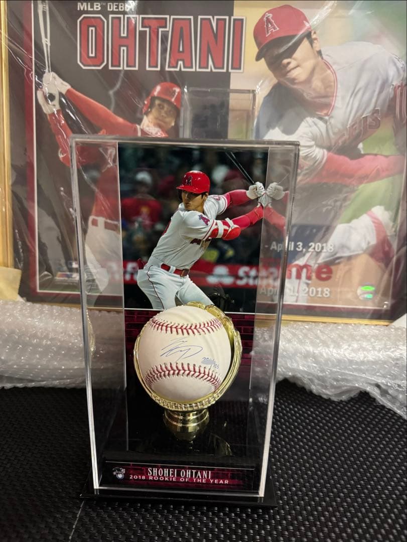 【希少】大谷翔平 直筆サインボール MLBデビュー額縁セット MLBホログラム
