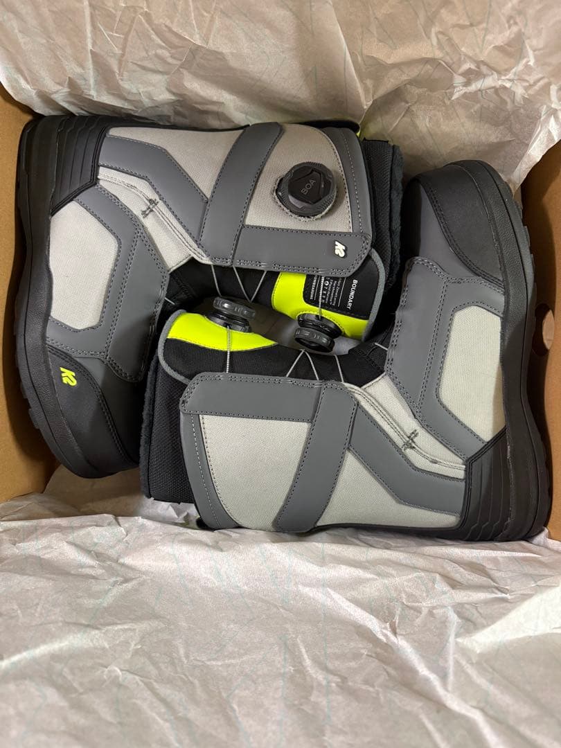 BOAシステム スノーボードブーツ グレー/ブラック/ライム