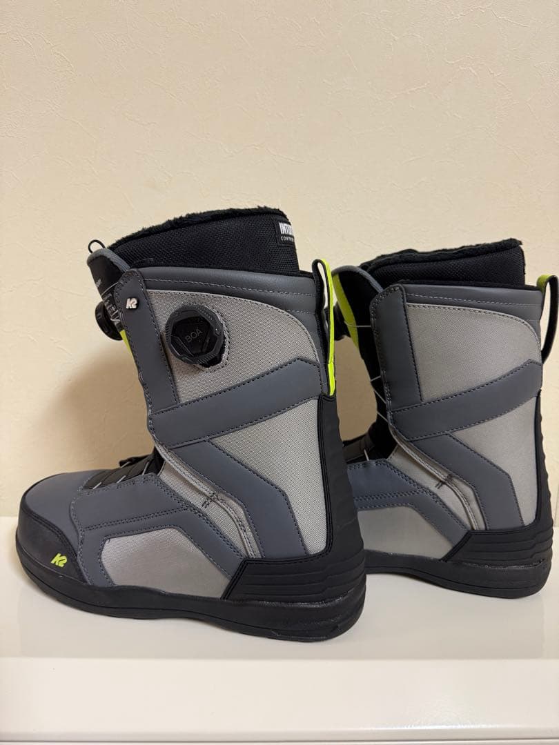 BOAシステム スノーボードブーツ グレー/ブラック/ライム