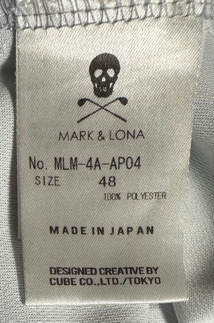 極美品！ 国内正規品！MARK&LONA ゴルフシャツ L〜XL スカル　総柄