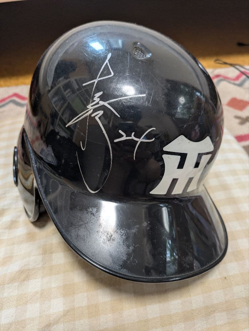 ぴ*ん様 【値段交渉可】阪神タイガース 24 桧山進次郎 実使用直筆サイン入りヘ