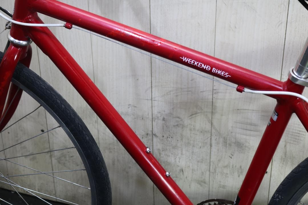 あさひ製WEEKEND アルミ 700C シマノ7速 460mm RED クロス