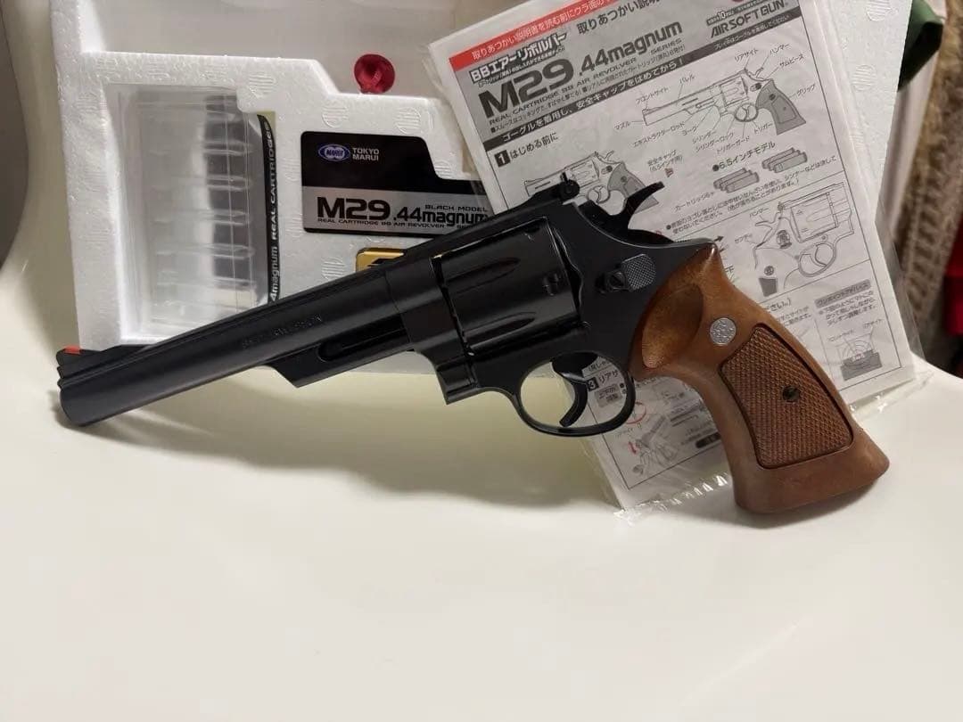 東京マルイM29 6.5インチブラックBBエアーリボルバー純正ローダースペア弾付