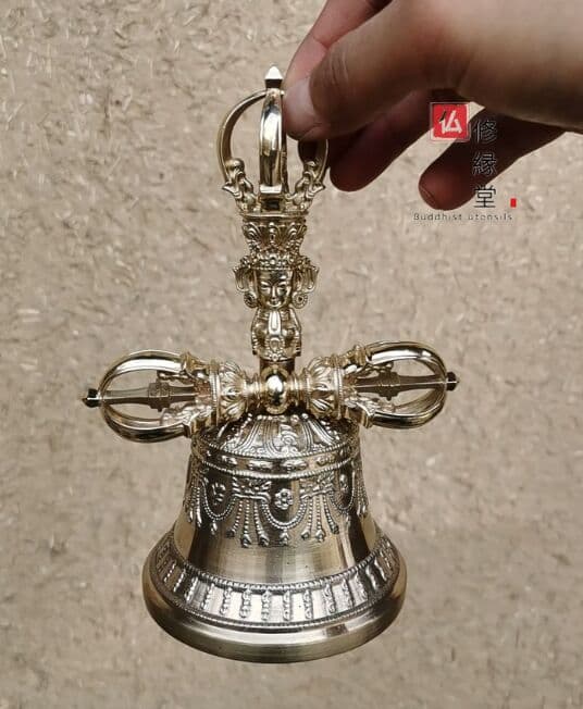 密教法具 金剛铃·五鈷杵 金剛杵 法器 真鍮製