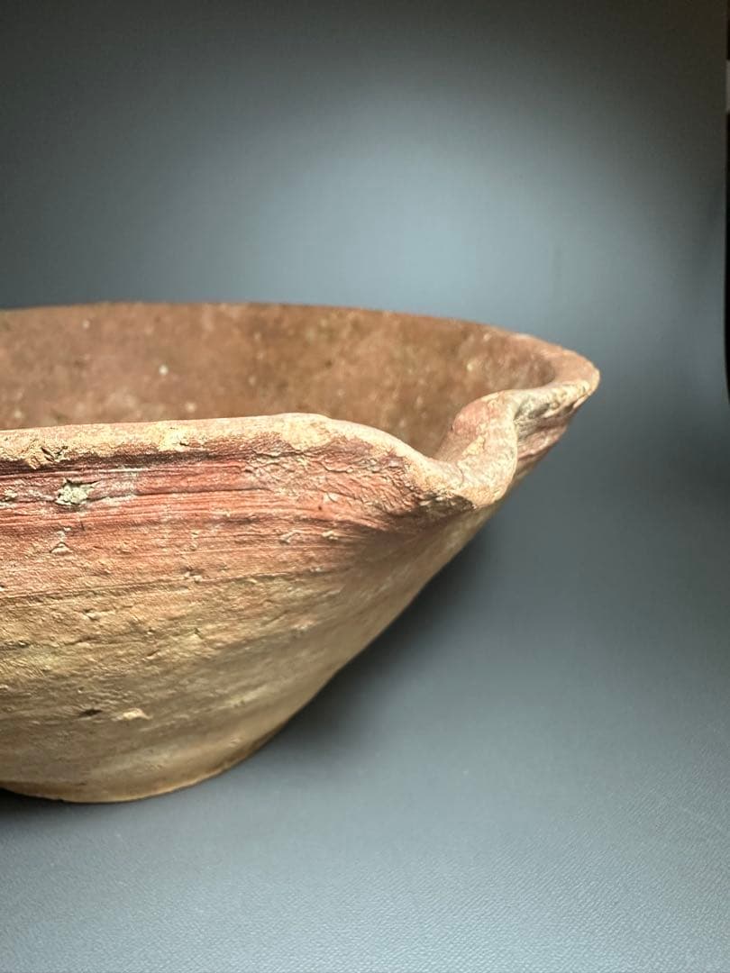 古信楽　大平鉢　明るい肌が美しい　難あり　片口　摺鉢　六古窯