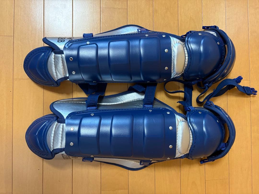 キャッチャー防具3点セット ネイビー/シルバー　ハタケヤマ　限定品　Jr用