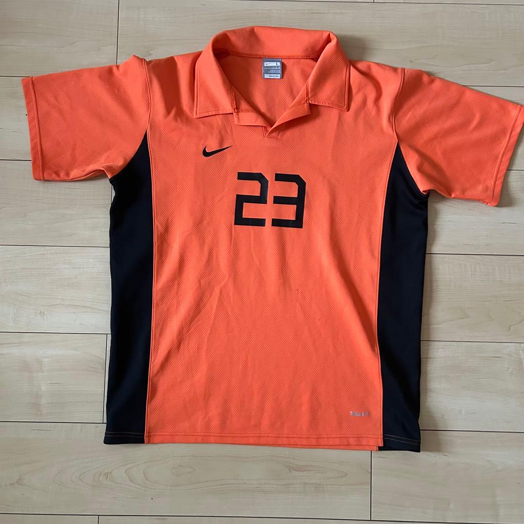 Nike サッカーシャツ Lサイズ オレンジ 23