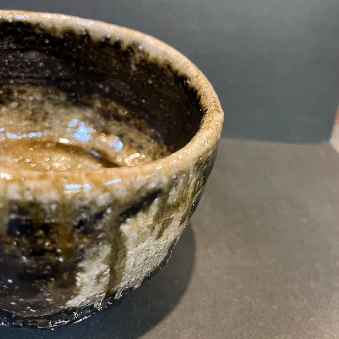 新品　人間国宝　伊勢崎淳　引出黒茶碗／陶歴共布共箱あり　個展購入品　最上位作品