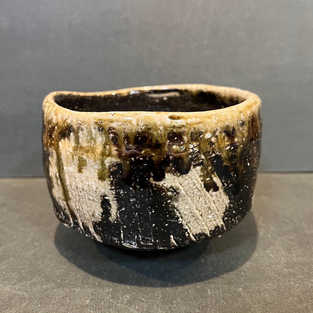 新品　人間国宝　伊勢崎淳　引出黒茶碗／陶歴共布共箱あり　個展購入品　最上位作品