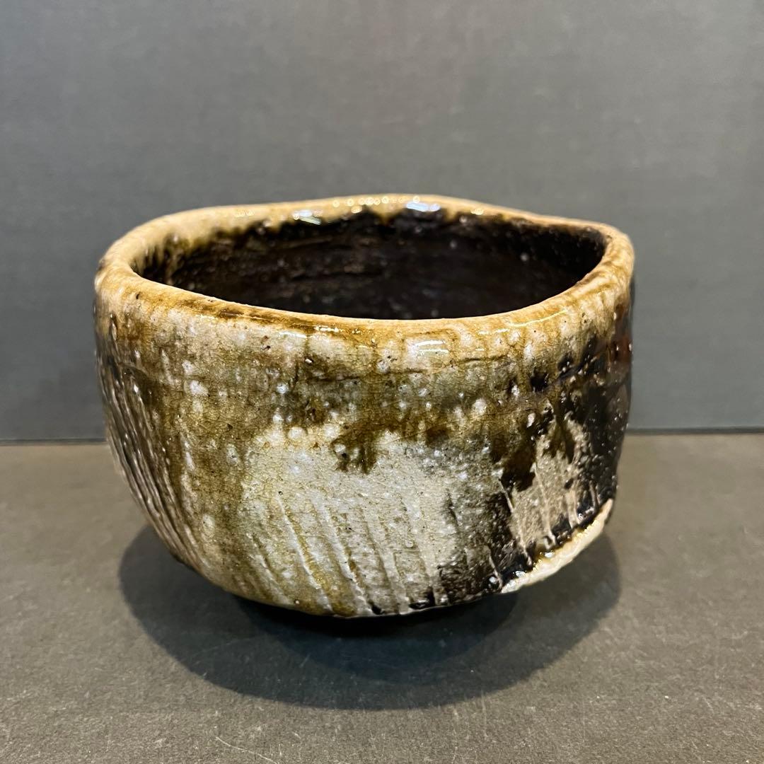 新品　人間国宝　伊勢崎淳　引出黒茶碗／陶歴共布共箱あり　個展購入品　最上位作品