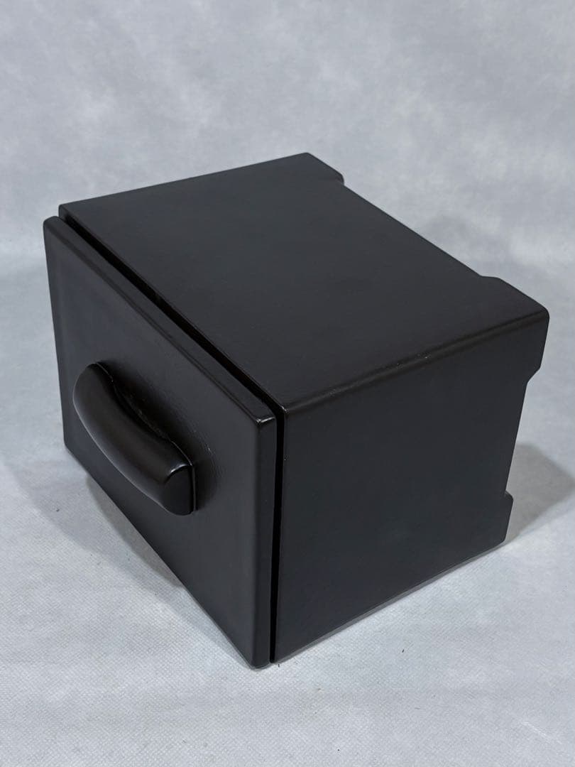 黒四方陶器製　火消壺　水屋道具　美品　茶道具　送料込