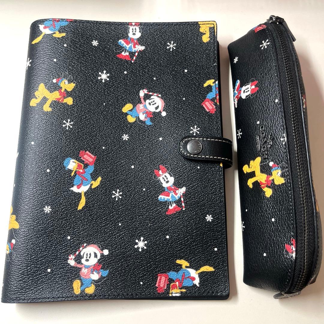 COACH ディズニー　ペンケース　ノートカバーセット
